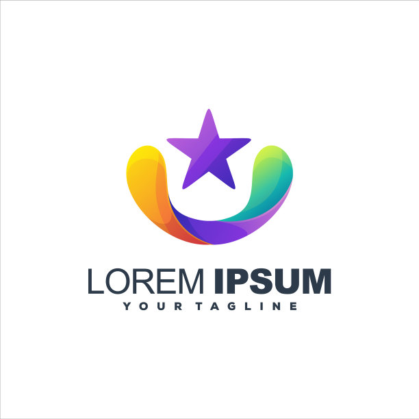 渐变星星logo设计图片下载