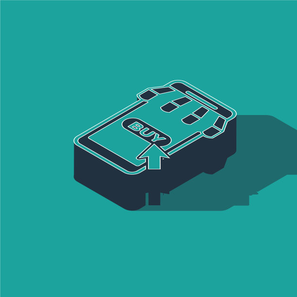 等距移动电话和购物车图片下载