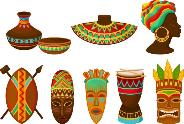 真实的非洲部落属性集图片下载