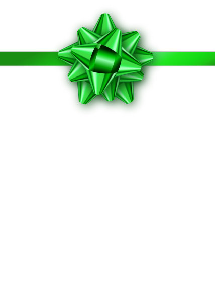 垂直卡片与绿色蝴蝶结上白色图片下载