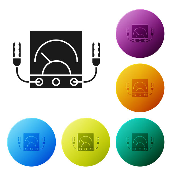 黑色安培表万用表电压表图标图片下载