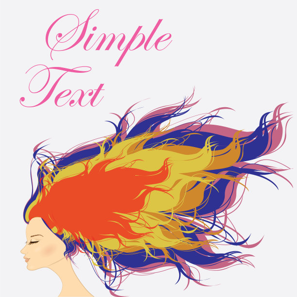 长着彩色头发的女孩图片下载