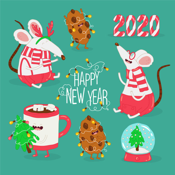 圣诞快乐;恭贺新禧图片下载