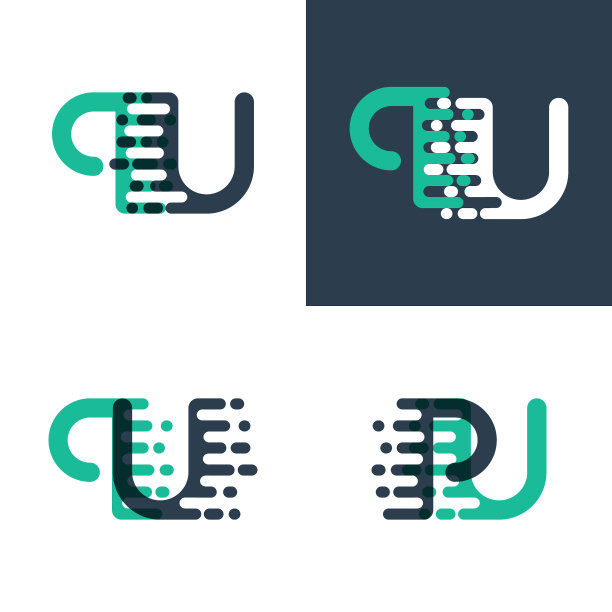 徽标以绿色和普字母为主调速度图片下载