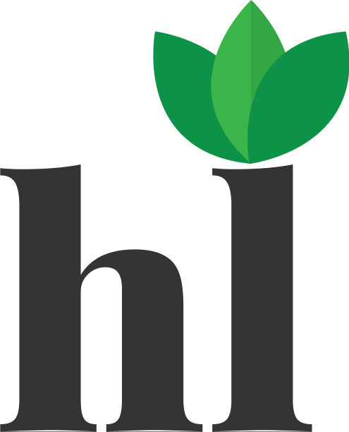 首字母hl绿叶标志设计模板图片下载