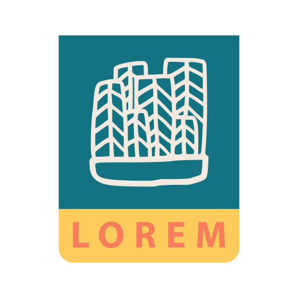 盆栽在POTS标志设计在深蓝色和图片下载