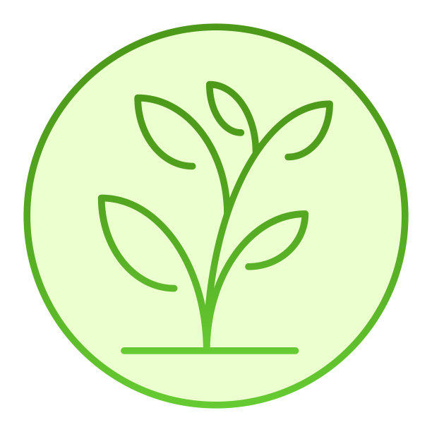 正在生长的植物平图标小芽绿色图标图片下载