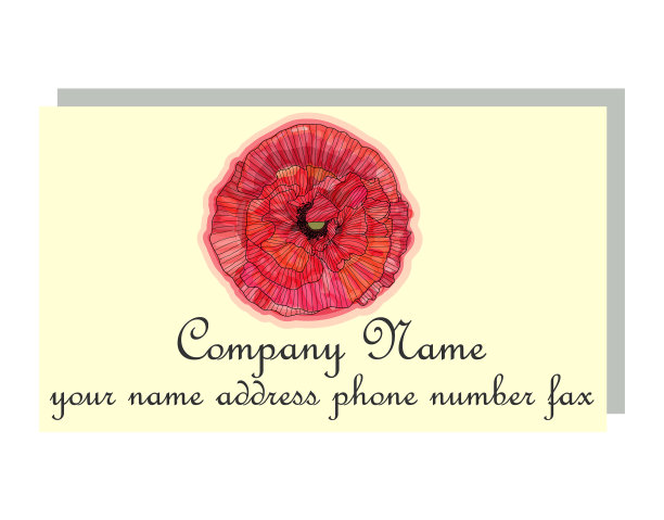 一张美容院的水彩画名片图片下载