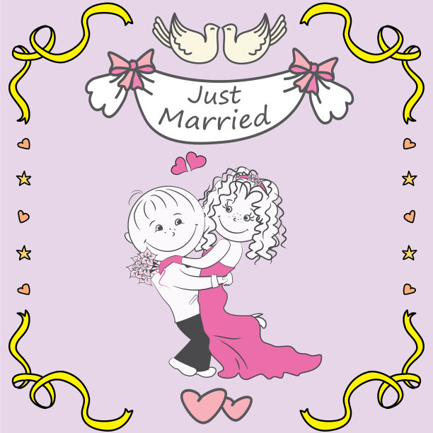 一对刚刚结婚的情侣图片下载