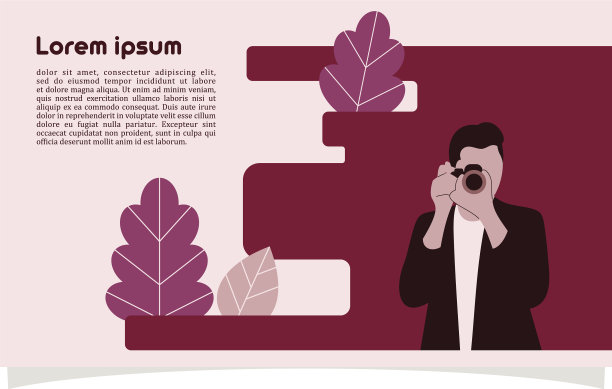 摄影师概念平面着陆页图片下载
