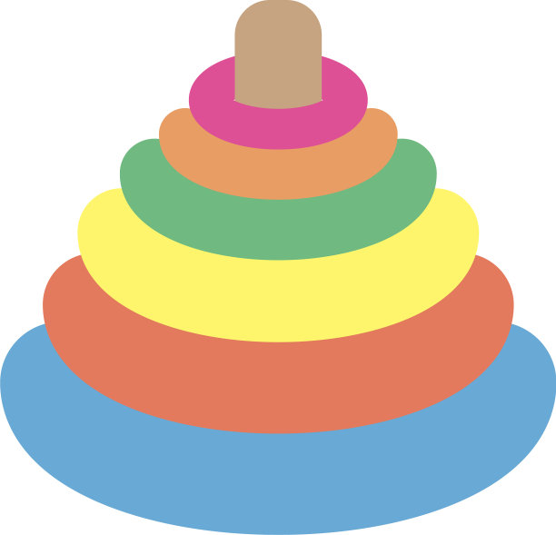 戒指颜色金字塔玩具图标图片下载
