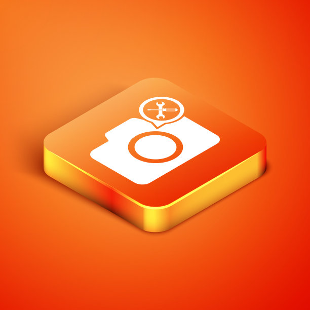 带螺丝刀和扳手的等距摄影相机图片下载