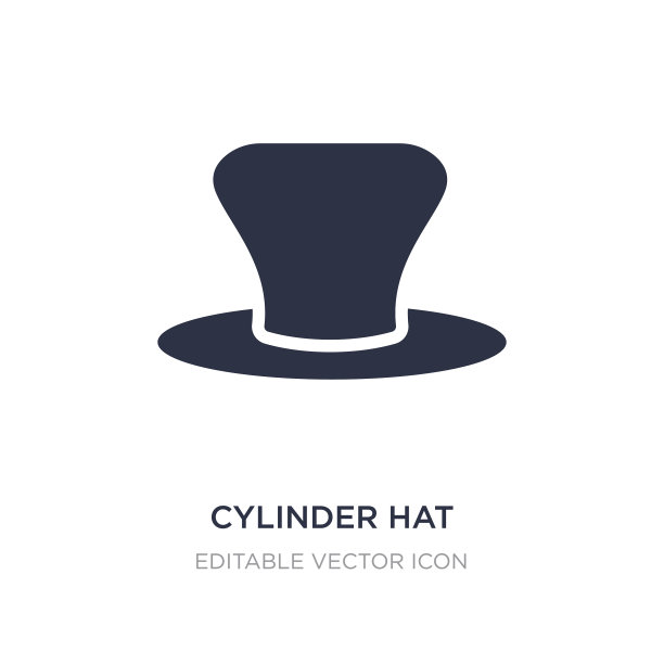 圆柱帽图标上的白色背景简单图片下载