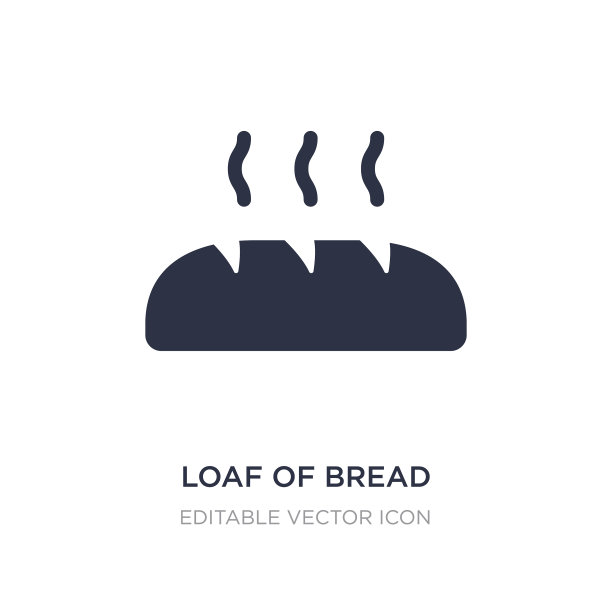 面包面包图标上的白色背景简单图片下载