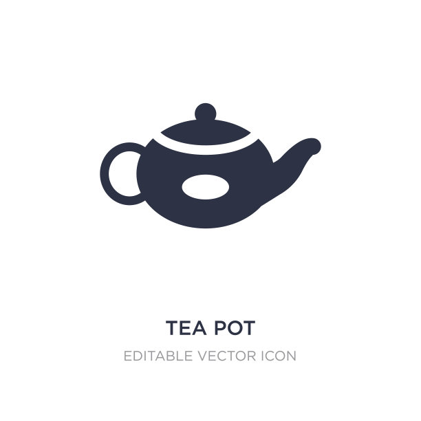 茶壶图标上的白色背景简单的元素图片下载