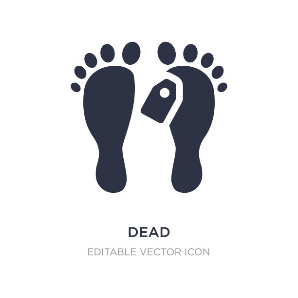 白色背景上的死亡图标图片下载
