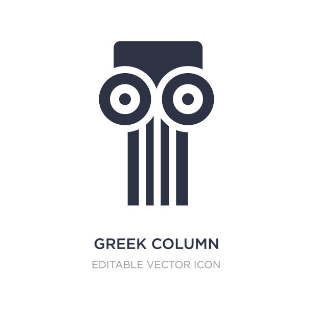 希腊列图标上的白色背景简单图片下载
