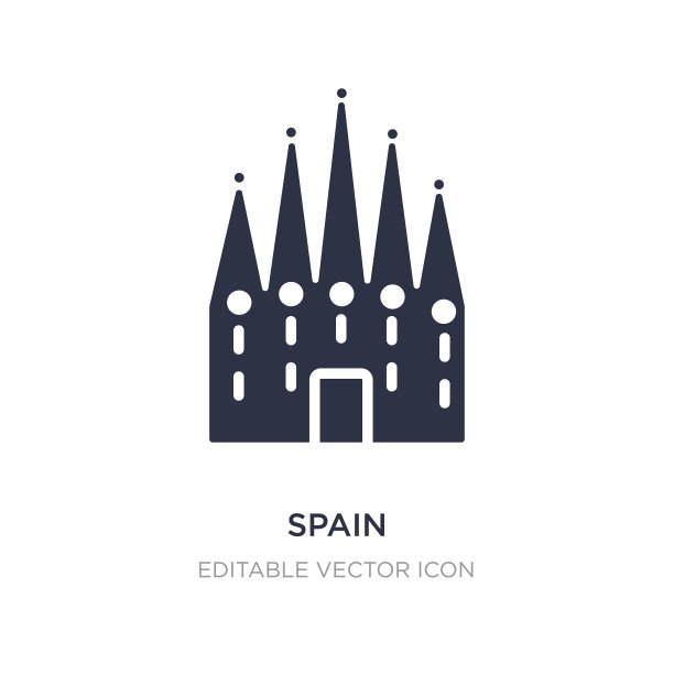 西班牙图标上的白色背景简单的元素图片下载