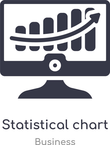 统计图表轮廓图标孤立线图片下载