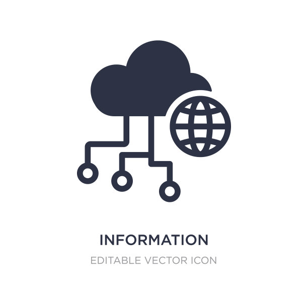 信息网络图标上的白色背景图片下载