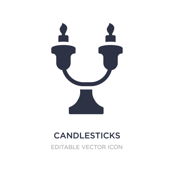 烛台图标上的白色背景简单图片下载