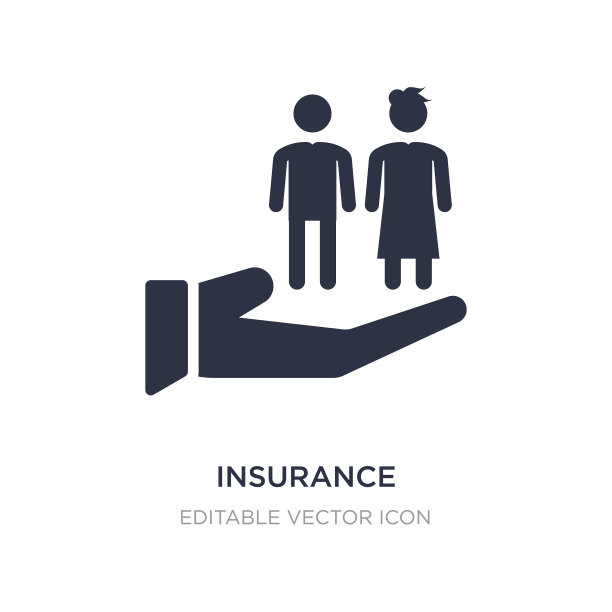 保险保护图标在白色背景图片下载