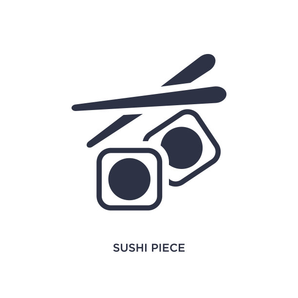 寿司片图标上的白色背景简单图片下载