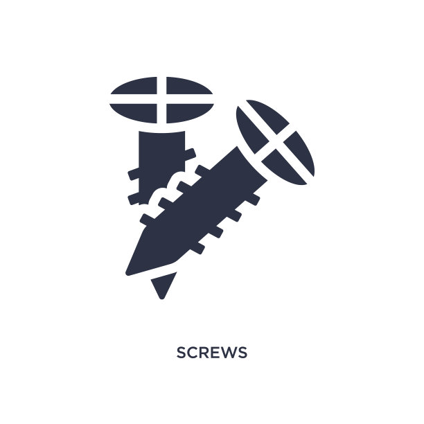 螺丝图标上的白色背景简单的元素图片下载