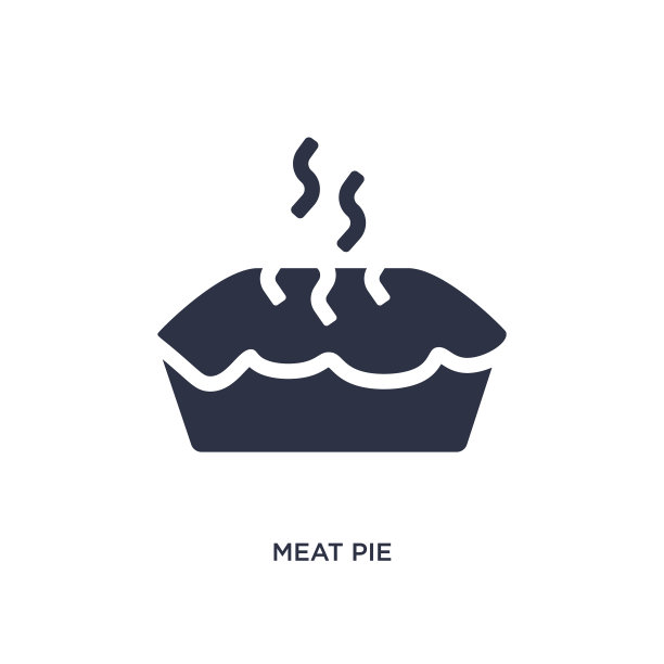 肉馅饼图标上的白色背景简单的元素图片下载