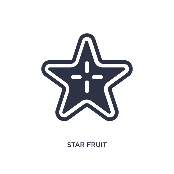 杨桃图标上的白色背景简单图片下载