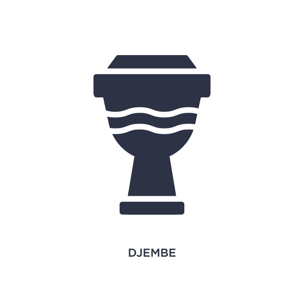Djembe图标上的白色背景简单的元素图片下载