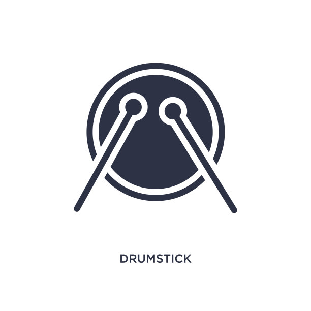 鼓槌图标上的白色背景简单的元素图片下载