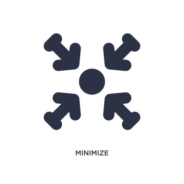 最小化图标在白色背景的简单元素图片下载