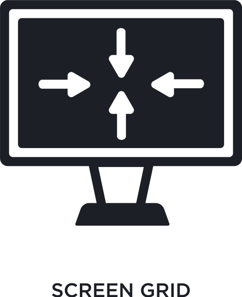 屏幕网格隔离图标简单元素图片下载