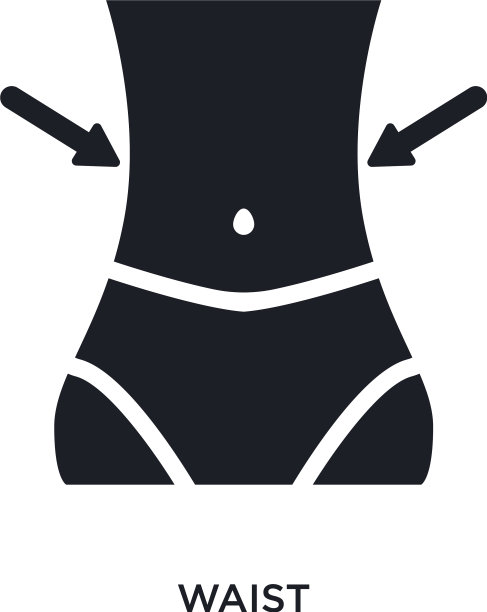 腰部孤立图标简单的元素从健身房和图片下载