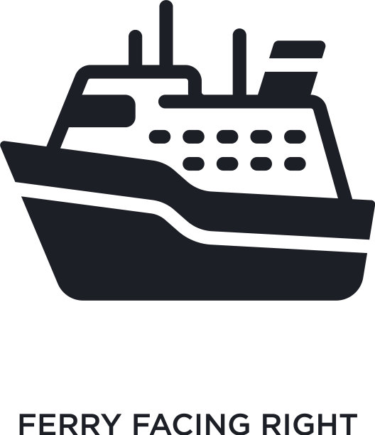摆渡面向右孤立图标简单元素图片下载