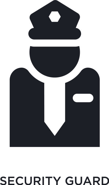 保安隔离图标简单元素图片下载