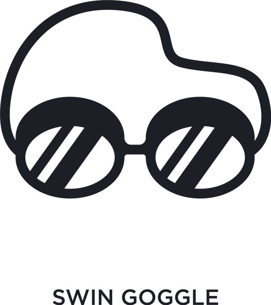 Swin护目镜孤立图标简单元素图片下载
