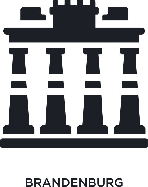 黑色勃兰登堡孤立图标简单元素图片下载