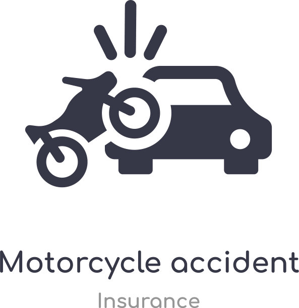 摩托车事故标志孤立摩托车图片下载