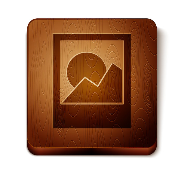 棕色相框图标孤立在白色图片下载