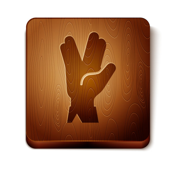 棕色火神敬礼孤立在白色图标上图片下载