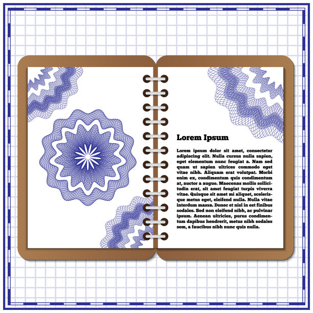 日常记事本与图案在一张纸上在一个笼子图片下载