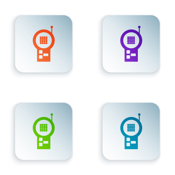 彩色bamonitor对讲机图标隔离图片下载