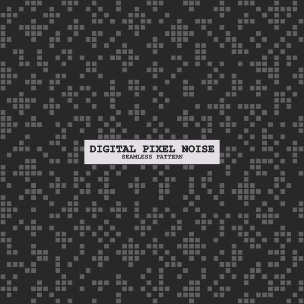 数字无缝方形黑噪声图案图片下载