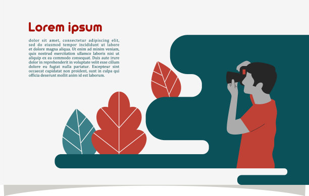 摄影师概念平面着陆页图片下载