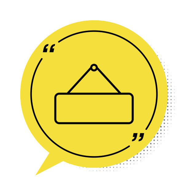 黑色招牌上挂着孤立的白色图标图片下载