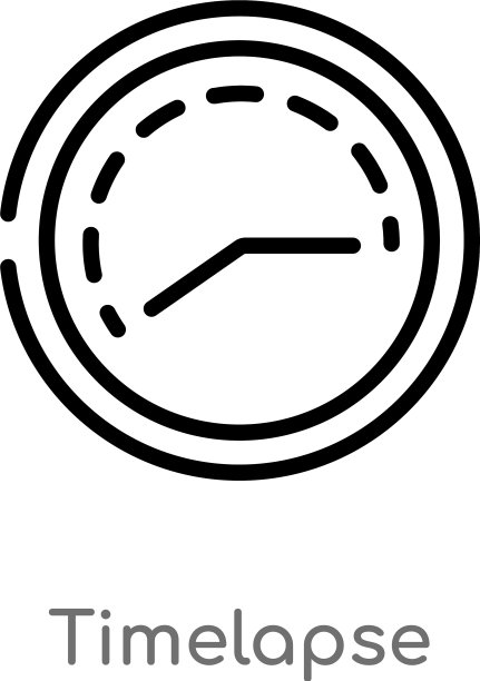 轮廓时间推移图标孤立黑色简单线图片下载