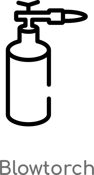 喷灯轮廓黑色简约线条图标图片下载