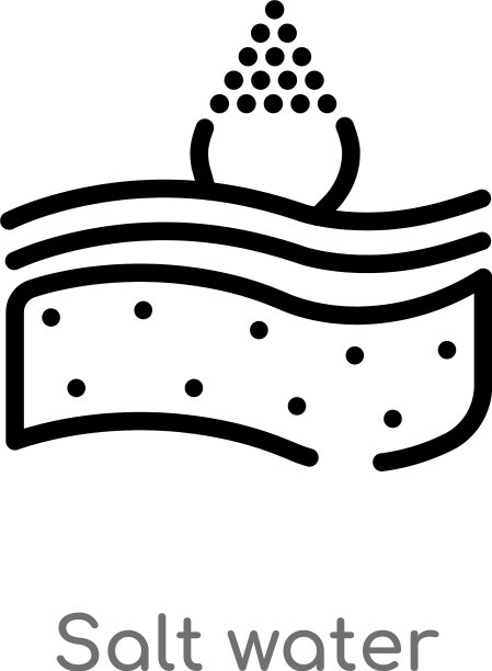 轮廓盐水图标孤立黑色简单图片下载